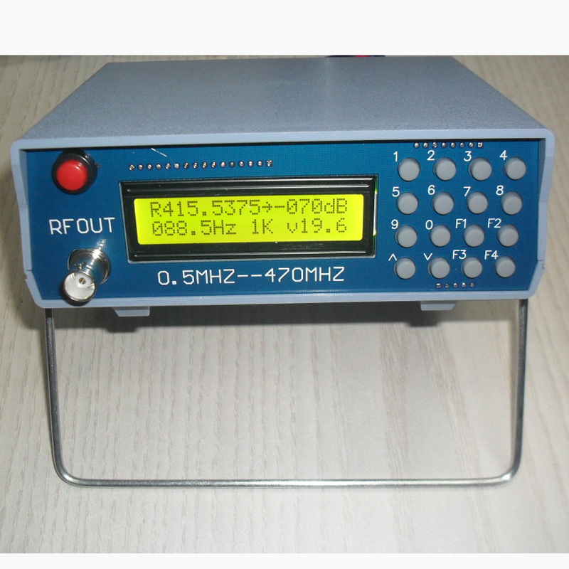 0.5Mhz-470Mhz RF Signal Generator Meter Tester For FM Radio Walkie-Talkie debug 