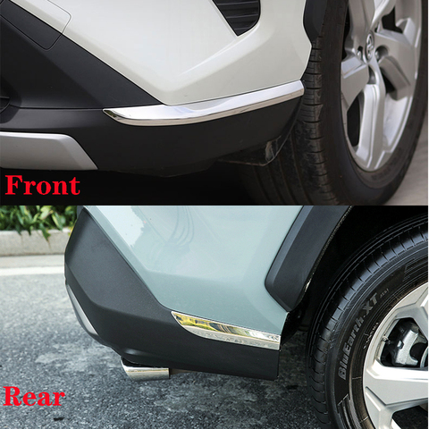 Car Styling Stainless Front Rear Bumper Protector Trim For Toyota RAV4 RAV-4 XA50 2022 Accessories ► Photo 1/6