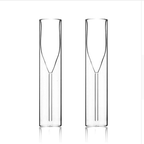 Nordic Light Luxury Wedding Champagne Flutes Restaurant Rum Double Wall Tulip Goblet Sherry Sparkling Tumbler Red Wine Glass Cup ► Photo 1/6