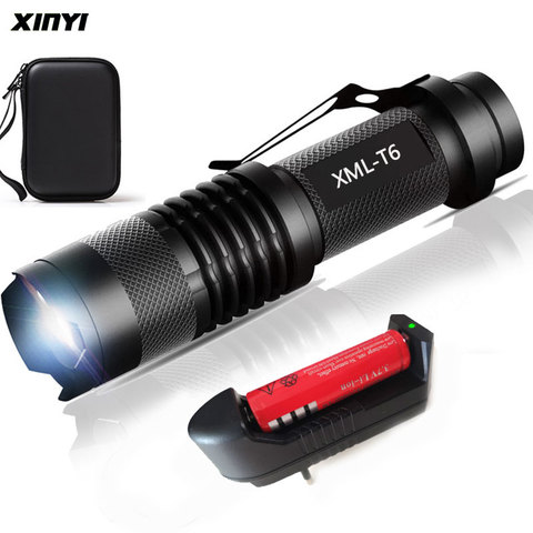 8000LM Mini Led flashlight Super Bright torch Q5/T6/L2 linterna led lanterna Zoomable fishing Camping Bicycle Light 14500/18650 ► Photo 1/6