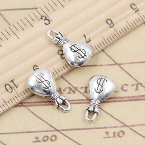 20pcs Charms Wallet Dollar Purse Money 17x9mm Tibetan Silver Color Pendants Antique Jewelry Making DIY Handmade Craft ► Photo 1/2