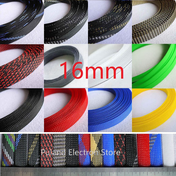 Generic PET Expandable Cable Sleeve 2mm ~ 30mm Tight Braided High
