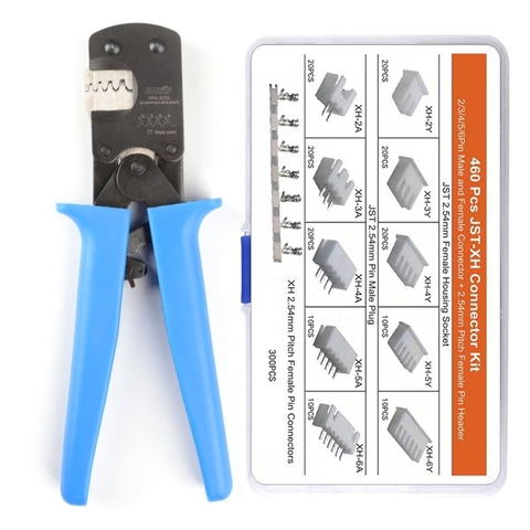 IWS-3220M 460PCS JST-XH Terminals Kit Micro Connectors Pins Crimping Tool 0.03-0.52mm² Pliers for D-Sub,Open Barrel Suits Molex ► Photo 1/6