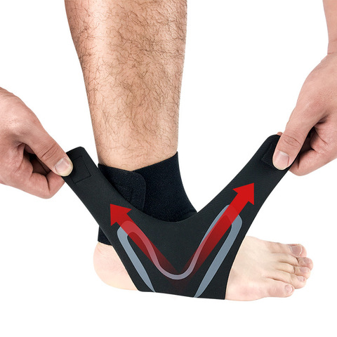 GOBYGO Adjustable Ankle Support Pad Ankle Sleeve Pressure Anti-Spinning Elastic Breathable Support Fitness Sports Safety Prevent ► Photo 1/6