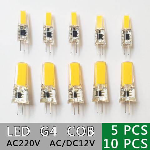 Dimmable GreenEye LED G4 COB Lamp Bulb 6W 10W AC/DC 12V 220V COB SMD LED G4  Dimmable Lamp replace Halogen Spotlight Chandelier ► Photo 1/4