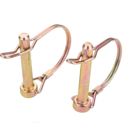 DRELD 2pcs M8*50mm Quick Lock Trailer Truck Coupler Safety Pin Bicycle Stroller Cargo Boat Hitch Hook Clip D shape Buckle Pin ► Photo 1/6