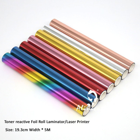 5MX19CM Roll Toner Reactive Foil Rolls Laminator Laser Printer Hot Stamping Foil Paper Holographic Heat Transfer DIY Crafts Foil ► Photo 1/6