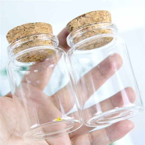 24Pcs 80ml Craft Jars Mini Hyaline Glass Container with Corks Creative Handicraft Reusable Pot Cosmetics Vial Gifts Bottles ► Photo 1/6
