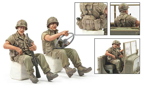 1/35 Scale Unpainted Resin Figure Ton truck driver crew 2 figures GK figure ► Photo 1/1