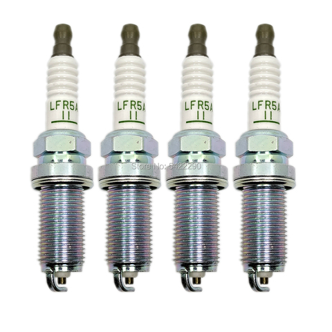 4-6pcs LFR5A-11 6376 Nickel Spark Plug fit for Nissan Armada Almera N16 V10 Primera P12 WP12 X-TRAIL T30 Patrol Y61 22401-8H515 ► Photo 1/6
