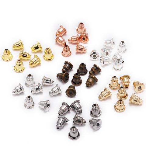 5*6mm 200pcs Earring Studs Backs Stopper Scrolls Ear Findings DIY Blocked caps Earring Backs Stoppers Ear Accessories Supplies ► Photo 1/6