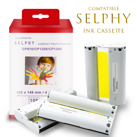 Topcolor KP108IN KP-36IN for Canon Selphy CP1300 CP1200 Printer Ink Cartridge CP900 CP910 CP1000 Ink Cassette 6 inch Photo Paper ► Photo 1/6