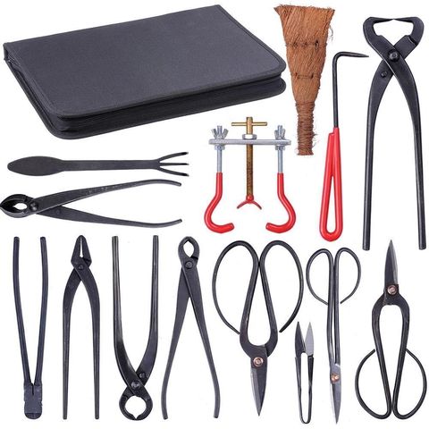 Bonsai Pruning Tool Set Shear Garden Extensive Cutter Carbon Steel Scissors Kit with Nylon Case for Home Garden Pruning Tools ► Photo 1/6