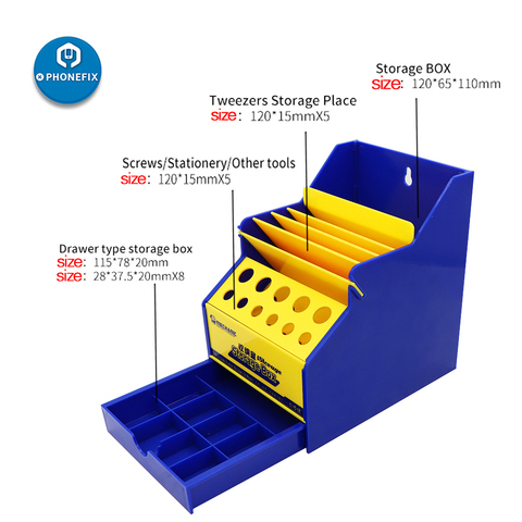 Mechanic Tool PVC Multifunctional Office Desktop Helper Classification Storage Box Screwdriver Toolbox Mobile Phone Repair Tools ► Photo 1/6