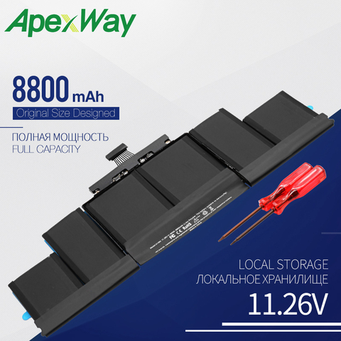 Apexway 11.26V A1494 Laptop Battery For Apple Macbook Pro 15