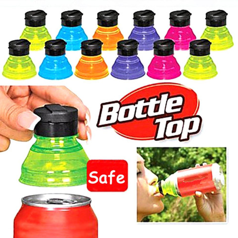 1/3/6pcs PE Bottle Top Lid Protector Beverage Can Cap Soda Saver Easy Pull Drink Leak Proof Sealing Cover Beer Can Cover ► Photo 1/6
