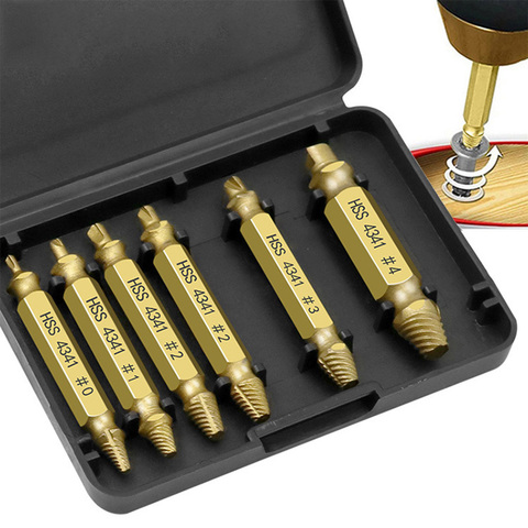 6cps/Set HSS Drill Bit Set Broken Head Screw Removal Tool Bolt Screw Extractor Breaker Screw Remover Stripping Tool ► Photo 1/6