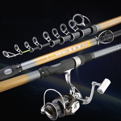 Superhard carbon rock fishing rod 2.4-5.4m sensitive spinning sea fishing rod casting pole carp rod ► Photo 1/6