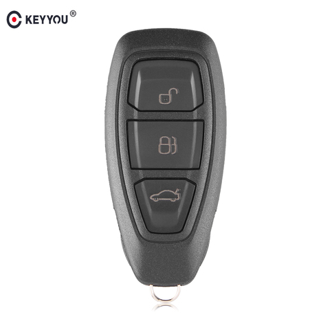 KEYYOU 3 Buttons Smart Key Shell Cover Fob For Ford Mondeo Winning Kuga Fiesta Focus C-Max Titanium Car Key Case HU101 Blade ► Photo 1/6