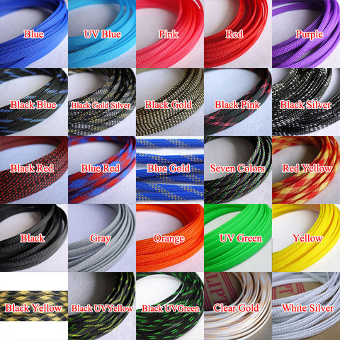 3 ~ 25 mm Cable Sleeve PET Braided Expandable Wire Wrap Insulated Nylon High Density Tight Sheath Protector Harness 1 meter ► Photo 1/6