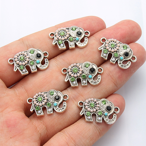 10pcs Crystal Elephant Jewelry Connection DIY Handmade Necklace Bracelet Pendant Fashion Jewelry Accessories ► Photo 1/6