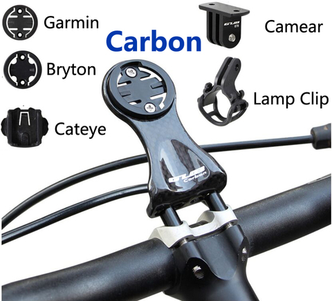 Original Carbon Garmin Bryton Cateye Mount for the Front Bicycle Computer  Handlebar with Gropro Lamp holder Bike Accessories