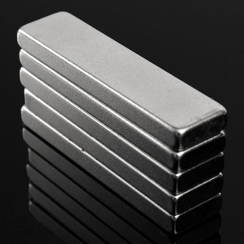 5Pcs/Set 40x10x4mm N52 Strong Magnetic Block Bar Fridge Multifunctional Rare Earth Neodymium Magnets ► Photo 1/6