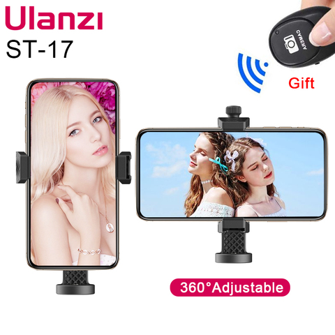 Ulanzi ST-17 Phone Tripod Mount with Cold Shoe Smartphone Tripod Adapter Cell Universal Phone Holder for iPhone 11 11Pro Max xs ► Photo 1/6