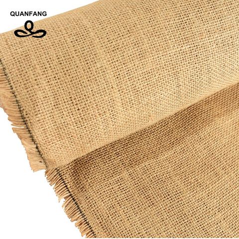 QUANFANG 5050# natural environmental jute fabric linen For DIY handmade tablecloth storage bag Christmas decoration 50x160cm/pcs ► Photo 1/5