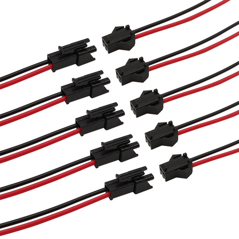 JST SM 2 Pin Plug Socket 2P Male to Female Jack Extension Pigtail  Wire Cable Connector for LED Light Strips 10CM 15CM 20CM ► Photo 1/5