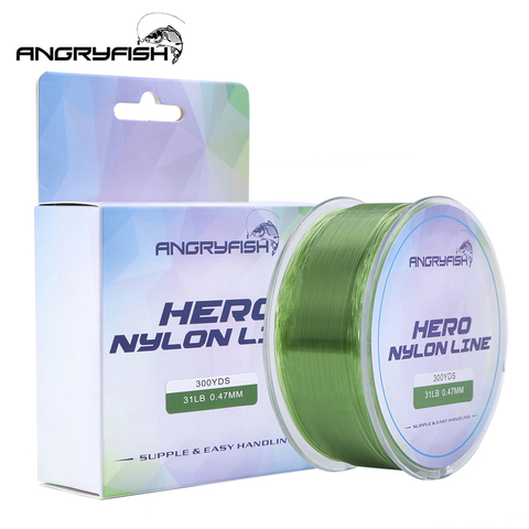 Angryfish Nylon Line 300YD 0.12mm-0.47mm Nylon Fishing Line Monofilament Material Super Strong ► Photo 1/6