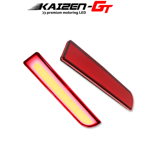 Red LED Bumper Reflectors Lights w/Sequential Turn Signal Light For Mitsubishi Lancer Evolution X Outlander Tail Rear Fog Light ► Photo 1/6