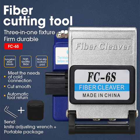 FC 6S fiber cleaver Cold Contact With 12 BladeS FC-6S Metal Material FTTH fiber cable cutter knife cleaver tool ► Photo 1/6