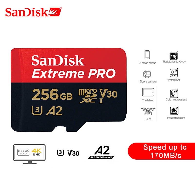 SanDisk Extreme PRO micro sd Card 32GB 400GB Read Speed 170MB/s memory card  128GB 64GB U3 V30 SDXC Flash Card TF Card 4K UHD - Price history & Review