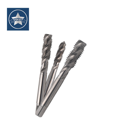 HSSE Right Hand Sprial Fluted tap UNC 1-64 2-56 3-48 4-40 5-40 6-32 8-32 3/16-24 10-24 12-24 1/4-20 American Screw Thread taps ► Photo 1/6