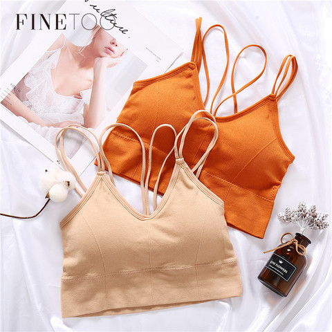 FINETOO Women Tube Tops Soft Bralette Cotton Underwear Wireless Bras  Backless Bra Sexy Solid Underwear Tupe Tops Female Lingerie - Price history  & Review, AliExpress Seller - finetoo Official Store