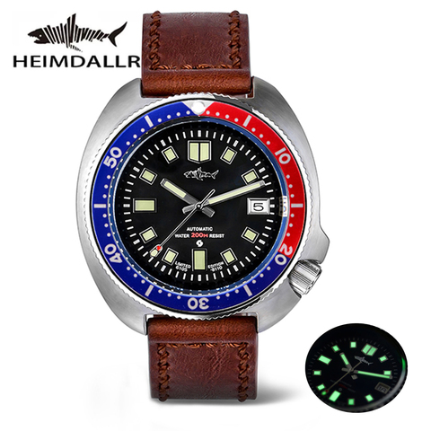 HEIMDALLR Sharkey Vintage Mechanical Watch Luminous Dial Sapphire NH35A Automatic Movement Watch 200M Waterproof Diver Watches ► Photo 1/6