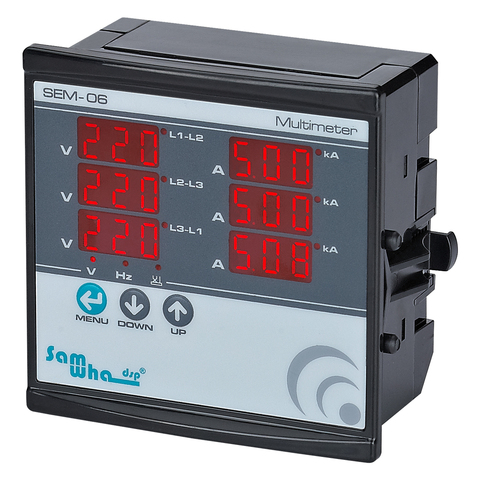 Samwha-Dsp SEM-06 Digital Multimeter, Three Phase Volt(L-L),(L-N), Ampere ,Frequency, Phase Sequence Display Panel Meter 12 in 1 ► Photo 1/2