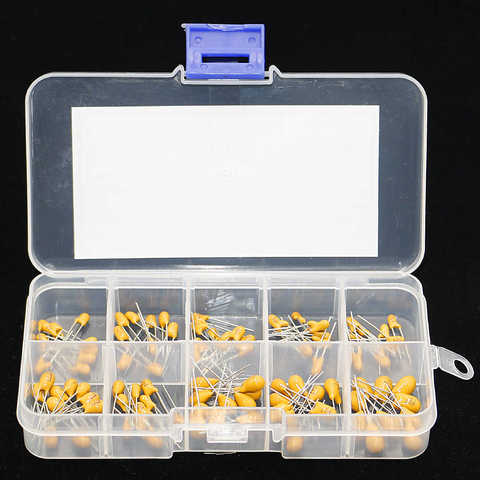 100Pcs 10Value 16V Tantalum Capacitor Assorted Kit Box Assorstment ► Photo 1/3