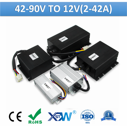 Free Shipping Isolated DC DC Converter 42-90v 48v 60v 72v 90v to 12v Step Down Buck Converter 2A to 42A Power Supply ► Photo 1/6