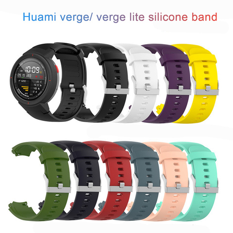 Silicone Band for Amazfit Verge/verge Lite Sport Silicone Band Replacement Band for Huami Verge/verge Lite Quick Release  Buckle ► Photo 1/6