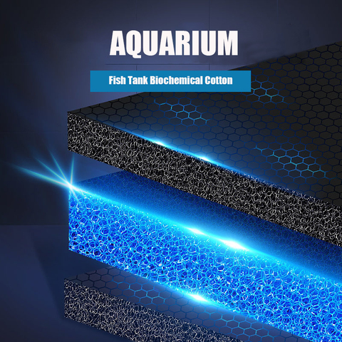 New Aquarium Complex Sponge Biochemical Cotton Fish Tank Filter Foam Pad Filtration Cotton Pond Filter Accessories ► Photo 1/6