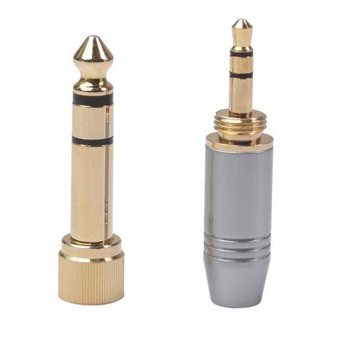 6.35mm Male to 3.5mm Female Plug with 3.5mm Screw Jack Headphone Audio Adapter Audio Video Cable Adapter Locking Cable ► Photo 1/6