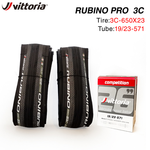 Vittoria Rubino Pro Road Bike Tires New 650*23 tires Super Light Cycling apply 60TPI Bike Tyre With vittoria Tube ► Photo 1/6