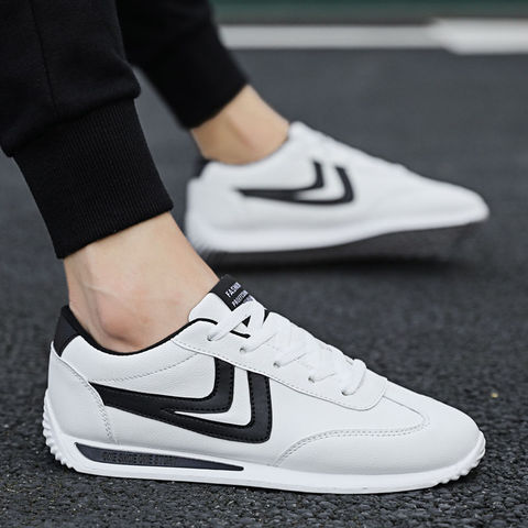 Basic Vulcanized Sneakers Male White Comfy Autumn Shoes 2022 Fashion Leather School Shoes Boys Casual Sneakers ► Photo 1/6