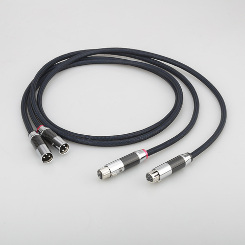 Audiocrast  A10 Silver Plated XLR Balanced High End Audio Interconnect Cables Balanced XLR Audio Cable Carbon fiber XLR plug ► Photo 1/6