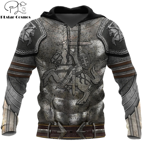 3D Printed Chainmail Knight Armor Men Hoodie Knights Templar Harajuku Fashion Jacket pullover Unisex Cosplay hoodies QS-007 ► Photo 1/6