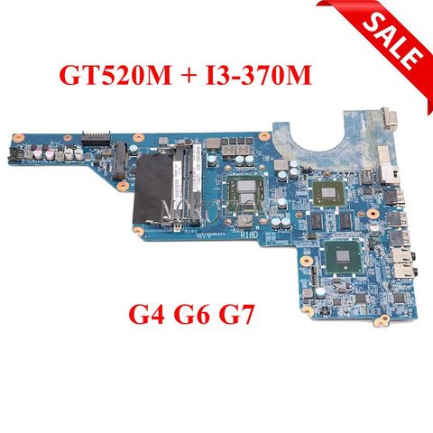NOKOTION 655985-001 Laptop mainboard For HP Pavilion G4 G6 G7 HM55 DDR3+Core i3-370M GT520M DAR18DMB6D1 REV D Mainboard ► Photo 1/6