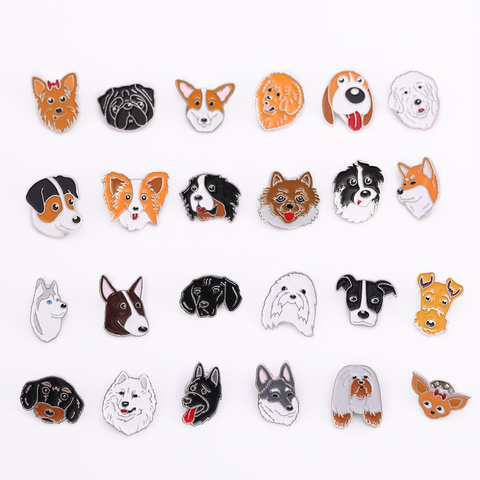 Jack Russell Terrier Brooches for Women Metal Alloy Animal Pet Dog Brooch Clothes Jewelry bag Pin Fashion Dress Coat Accessories ► Photo 1/6