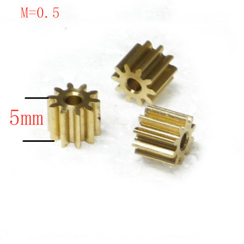 10pcs/lot 0.5M brass spur gear  10 11 12 13 14 15 16 17 18 19 20 teeth Motor Gear Metal Brass Gear Pinion ► Photo 1/1